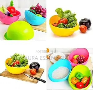 Multi-Color Rice Strainer Bowl