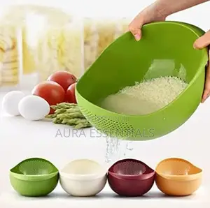 Multi-Color Rice Strainer Bowl