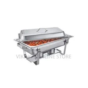 Single 11 Litres Capacity Chaffing Dish For Buffet - Silver