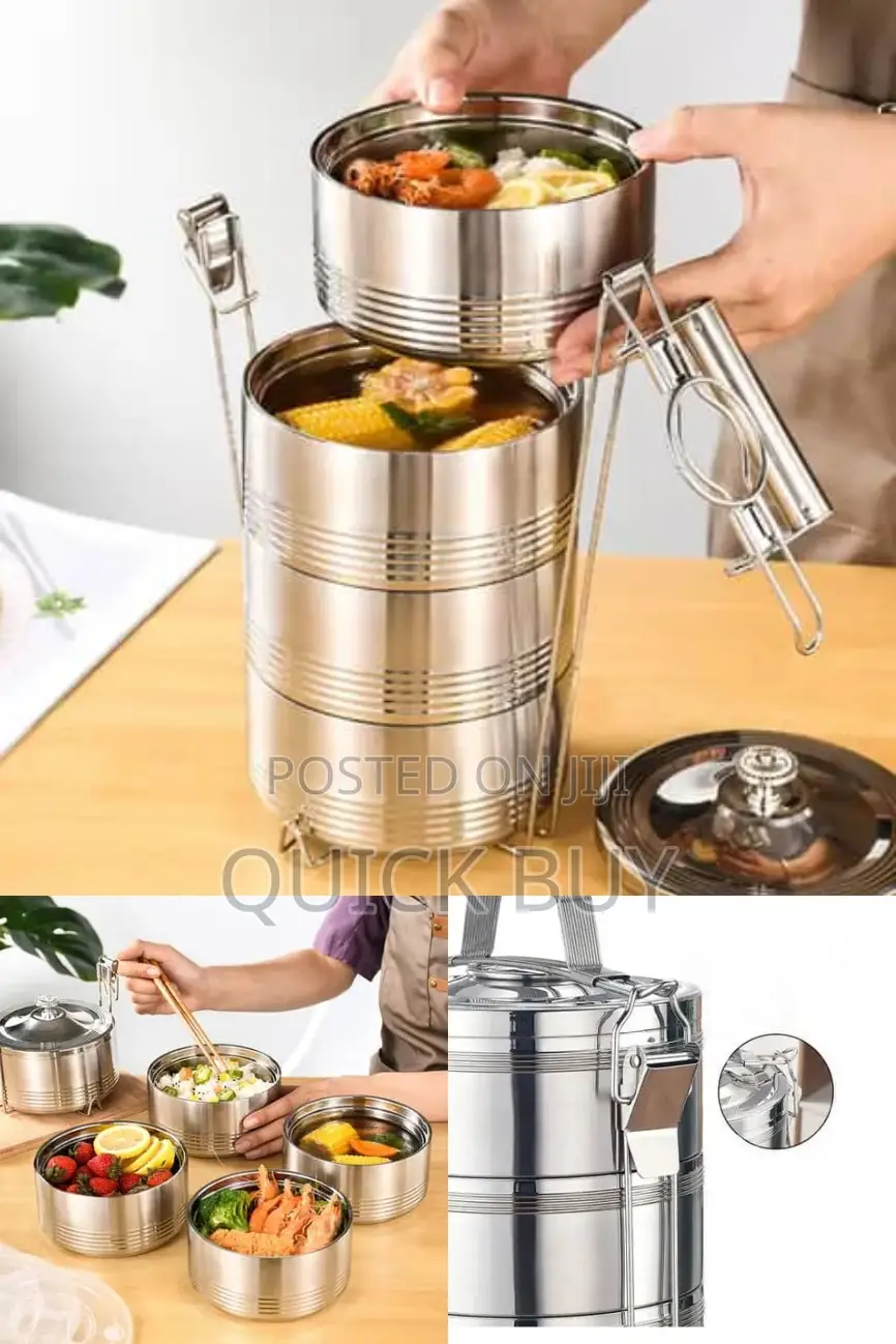 4layers Large Stainless Steel Lunch Box