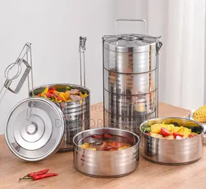 New 4 Layers Large Stainless Steel Lunch Box