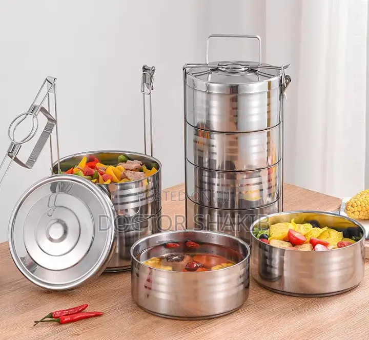 New 4 Layers Large Stainless Steel Lunch Box