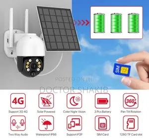 4G Sim Card Solar Wireless Outdoor Surveillance Camera