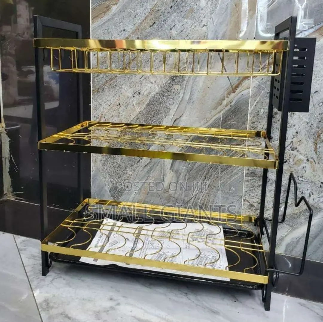 3- Tier Gold Dish Rack