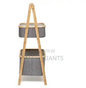 Bamboo Storage Ladder Laundry Basket
