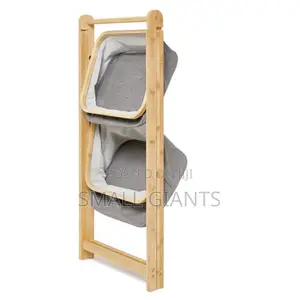 Bamboo Storage Ladder Laundry Basket