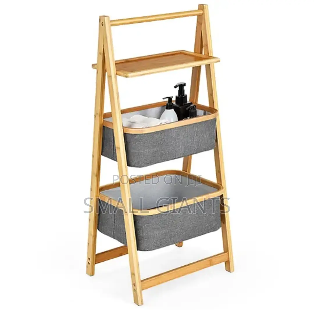 Freestanding a-Frame Laundry Hamper With Shelf