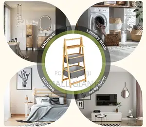 Freestanding a-Frame Laundry Hamper With Shelf