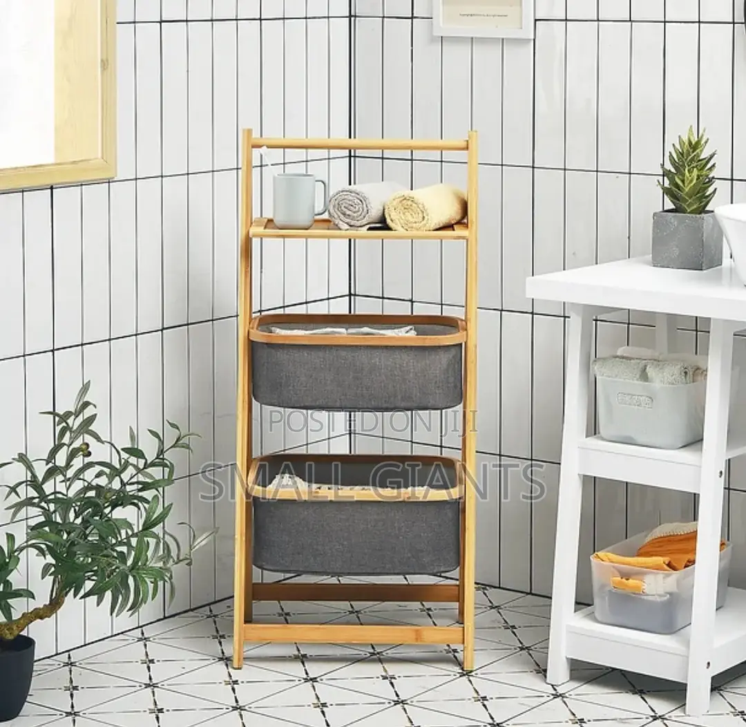 Freestanding a-Frame Laundry Hamper With Shelf