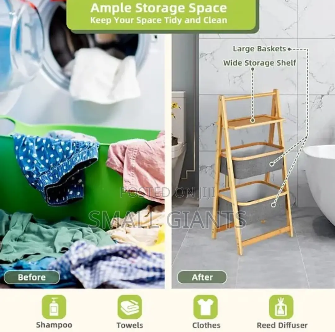 Freestanding a-Frame Laundry Hamper With Shelf