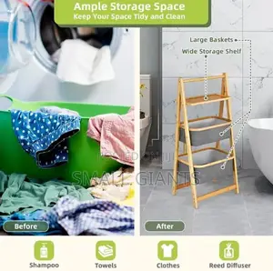 Freestanding a-Frame Laundry Hamper With Shelf