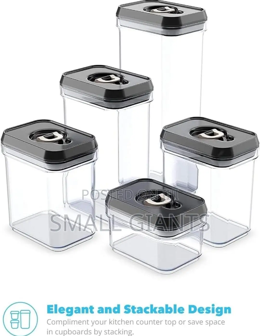 5pcs Airtight Food Storage Containers