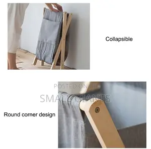 Freestanding Laundry Hamper With Solid Wood Frame