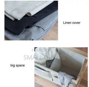 Freestanding Laundry Hamper With Solid Wood Frame