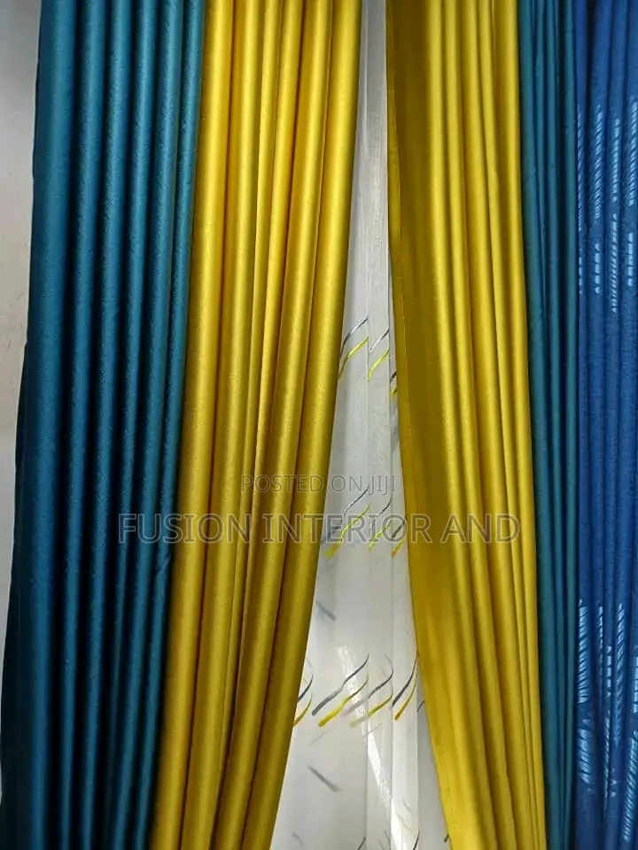 Blackout Yellow and Green Curtains