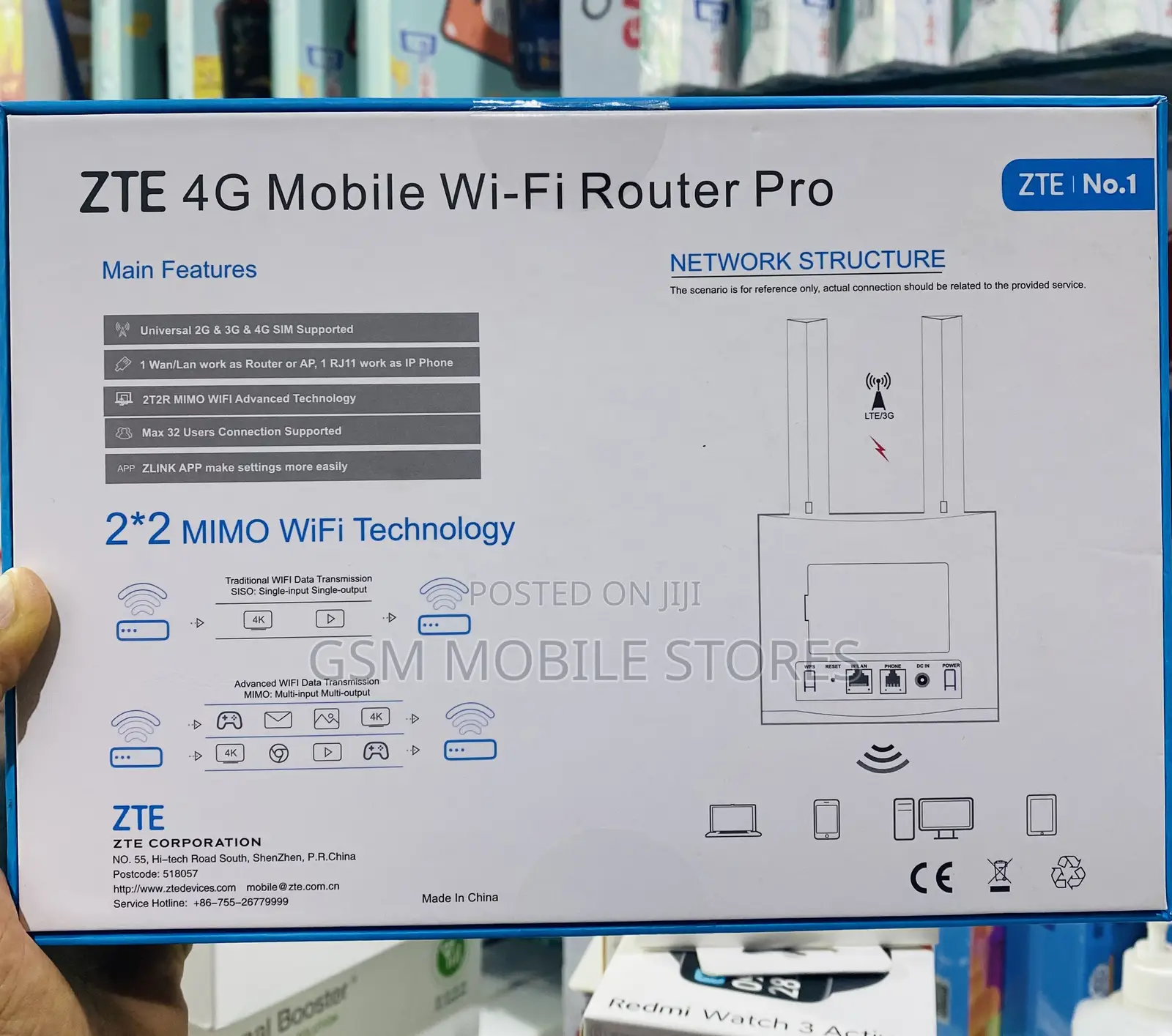 Zte 4G LTE Cpe Router 300mbps Router Cat4