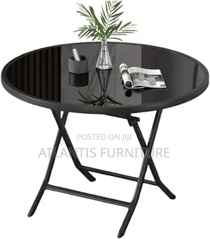 Round Glass Table Foldable