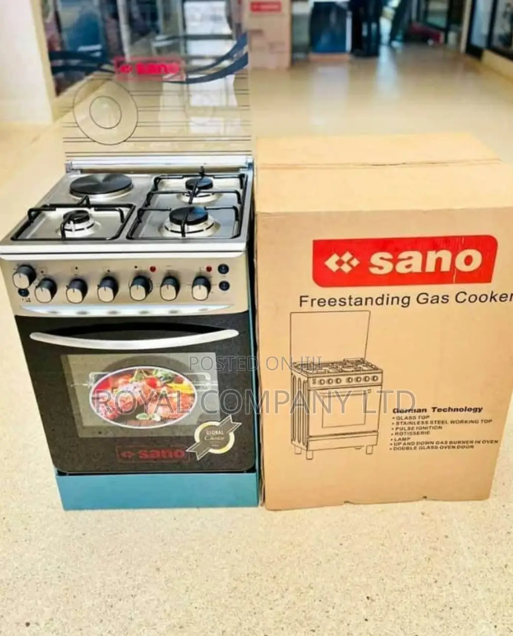 Sano Gas +Electric Cooker /55cm by 55cm
