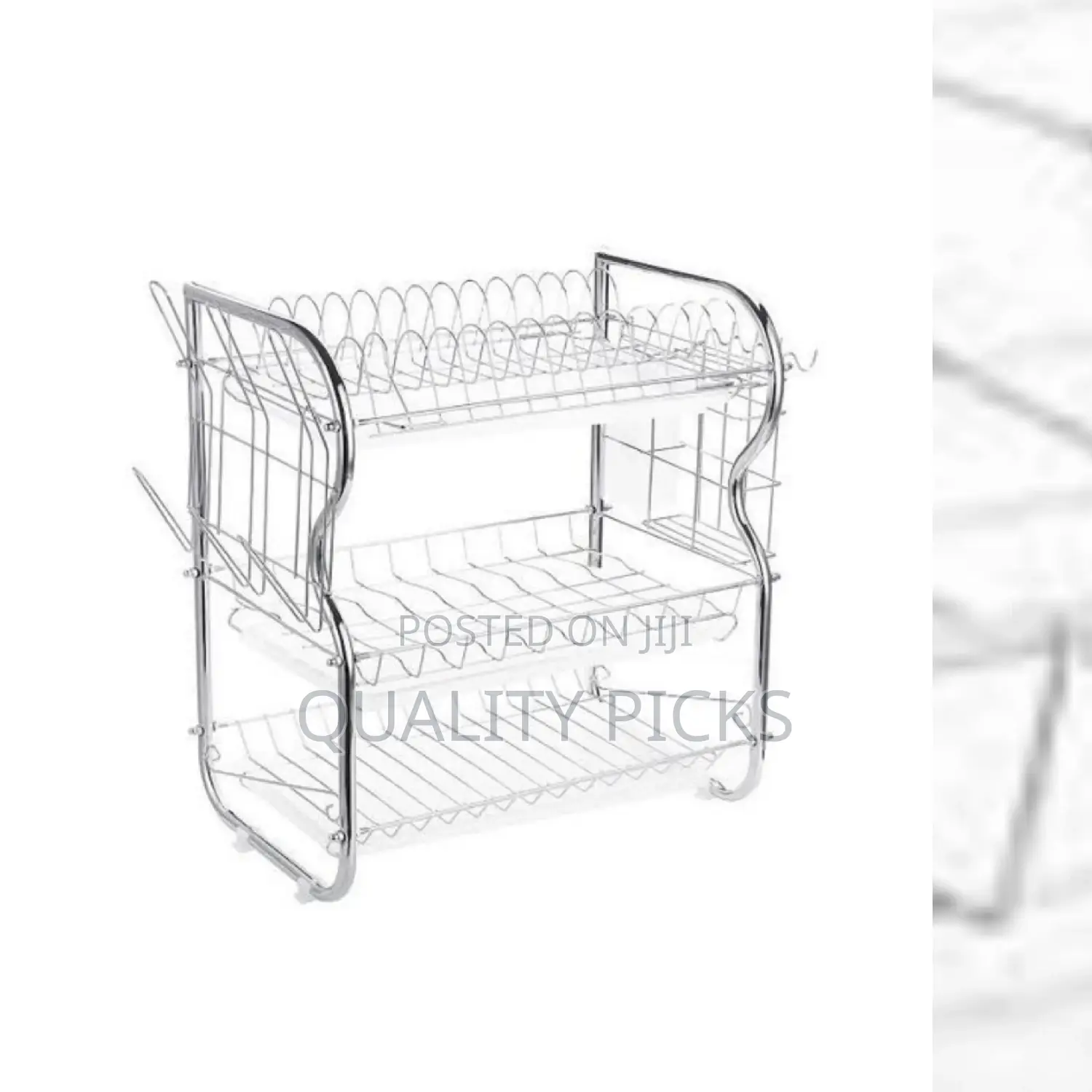 3 Layer Stainless Steel Dish Rack Holder