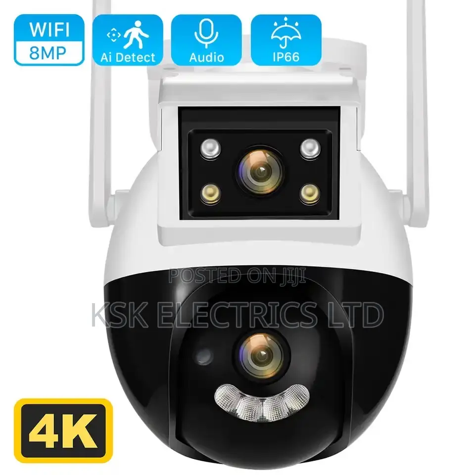 8MP Dual Lens Wifi PTZ Camera Live Dual Screen Ai Auto