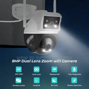 8MP Dual Lens Wifi PTZ Camera Live Dual Screen Ai Auto