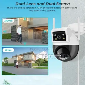 8MP Dual Lens Wifi PTZ Camera Live Dual Screen Ai Auto