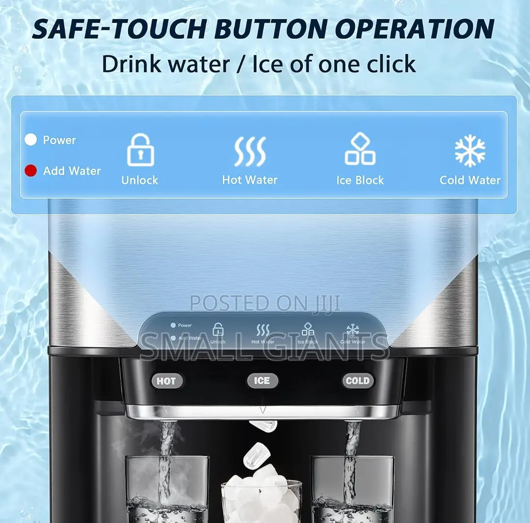 3-in-1 Water Cooler Dispenser With Built-in Ice Maker