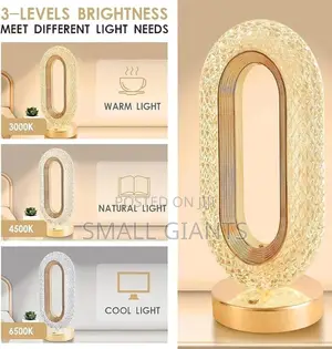 3-Level Brightnesstouch Control Led Crystal Table Lamp