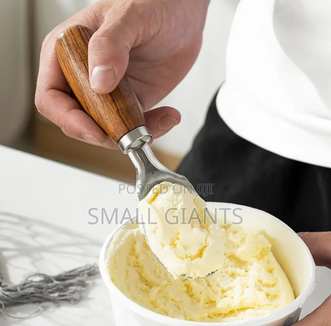 Multi Function Stainless Steel Wooden Handle Scoop