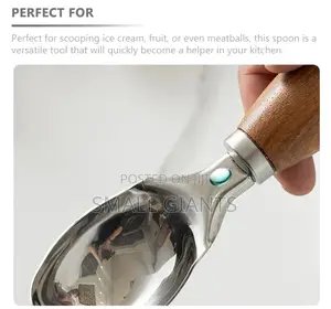 Multi Function Stainless Steel Wooden Handle Scoop