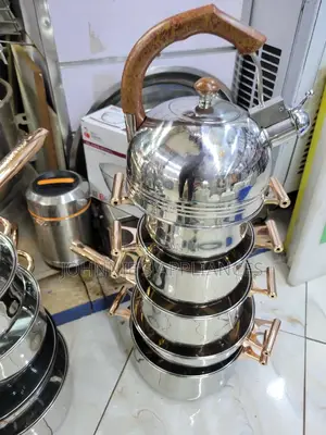 Stainless Steel Cooking Saucepans With Gold Handles