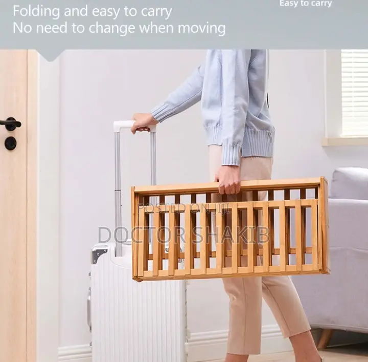 Simple and Stylish 3 Layered Foldable Bamboo Shoe Rack
