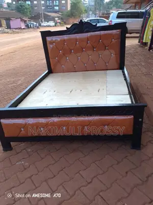 5by6 Brown Leather Bed 7