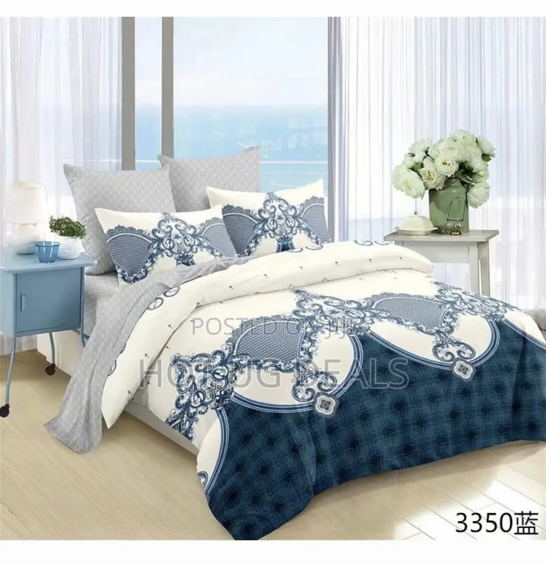 4 Pieces Duvets 5*6 ✓2 Pillowcases ✓1 Bedsheet With Duvet