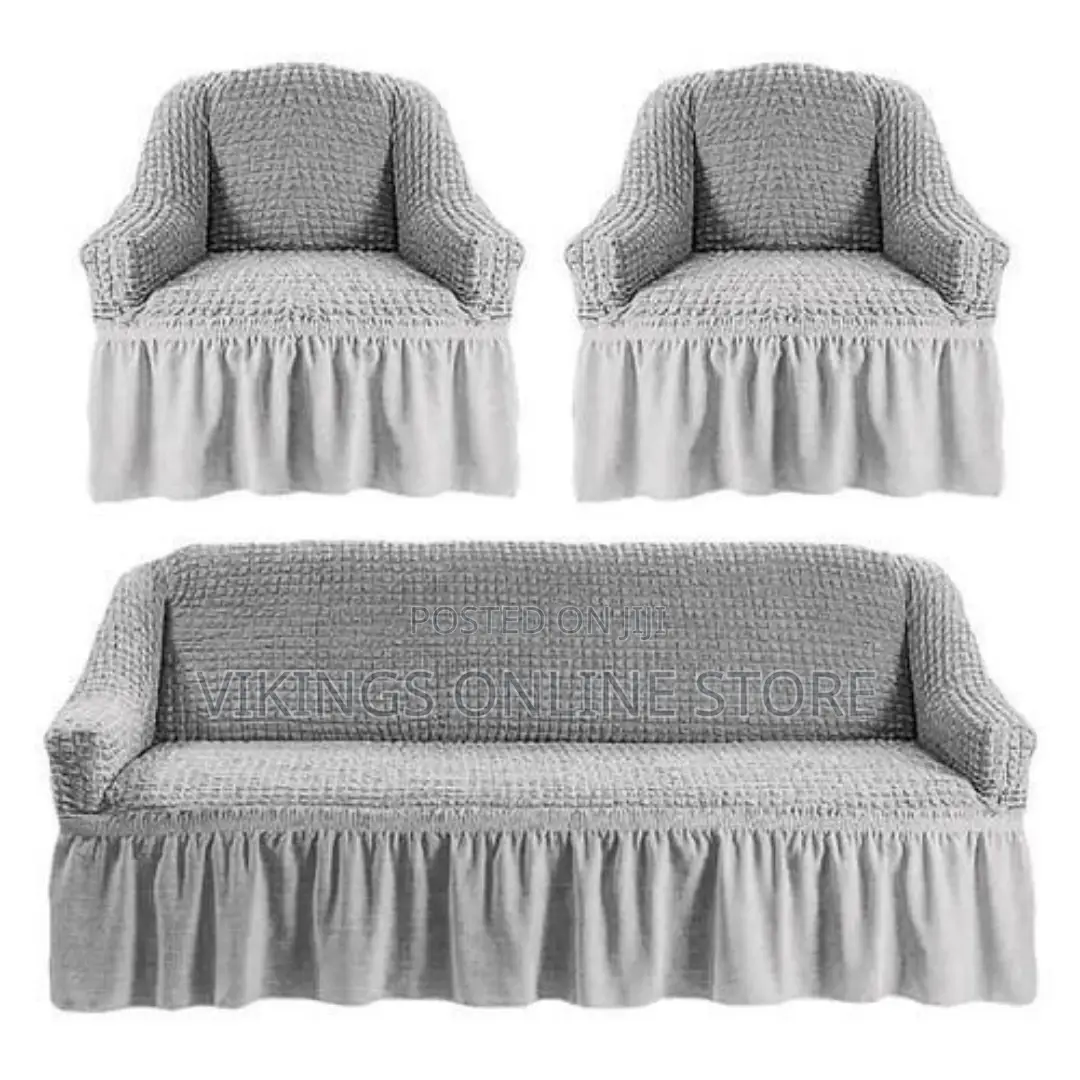3 + 1 + 1 Elastic Sofa Seat Cover Set - Grey