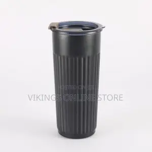 Stainless Steel Thermos Travel Mug - Black