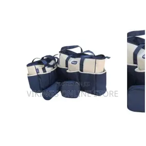 5pc Baby Carrier Bag - Cream /Navy Blue