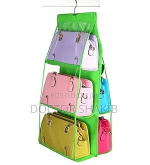 New Creation 6 Pockets Pouch Hanging Hand Bag Organizer