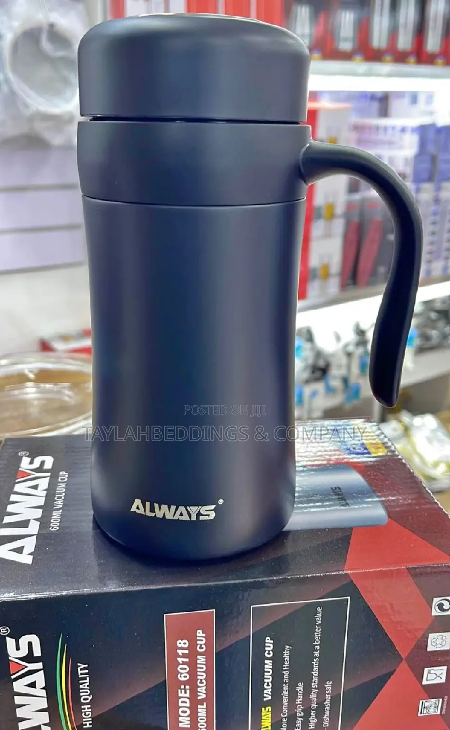 Stainless Steel Travel Mug Cup – Black