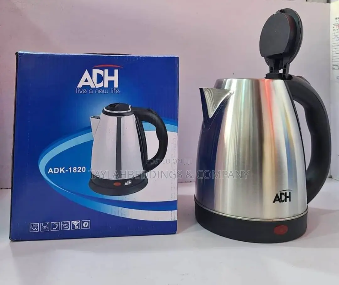 3pin Plug Electric Kettle 2 Litres - Silver