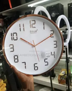 SONAM Wall Clock Dial White Golden