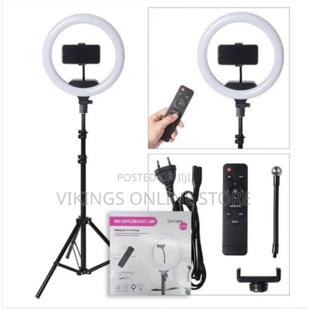 Dimmable Nonpolar Ring Light 3 Color 12.5'', Black
