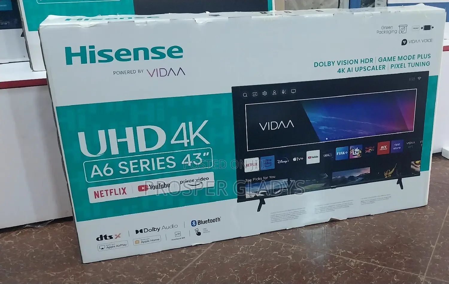 Hisense 43 Smart UHD Flat Screen Flameless.