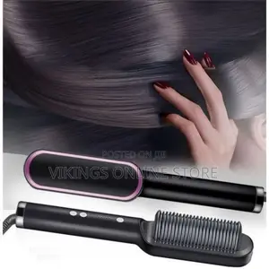 Electric Hair Straightener, Professional Hair Curler, -Black