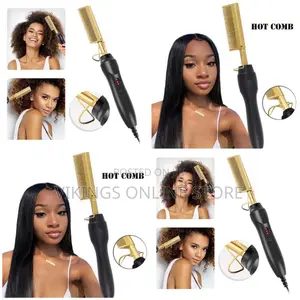 2 in 1 Comb Straightener Electric Straightener Hair Curler