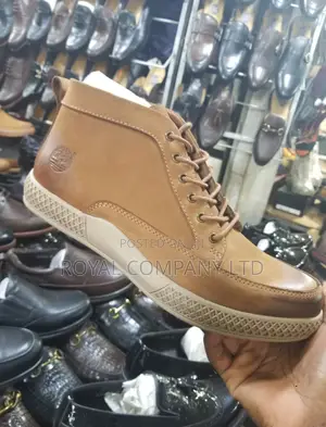Genuine Leather Boot Brown Color
