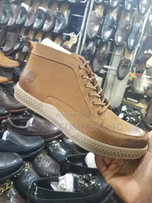 Genuine Leather Boot Brown Color