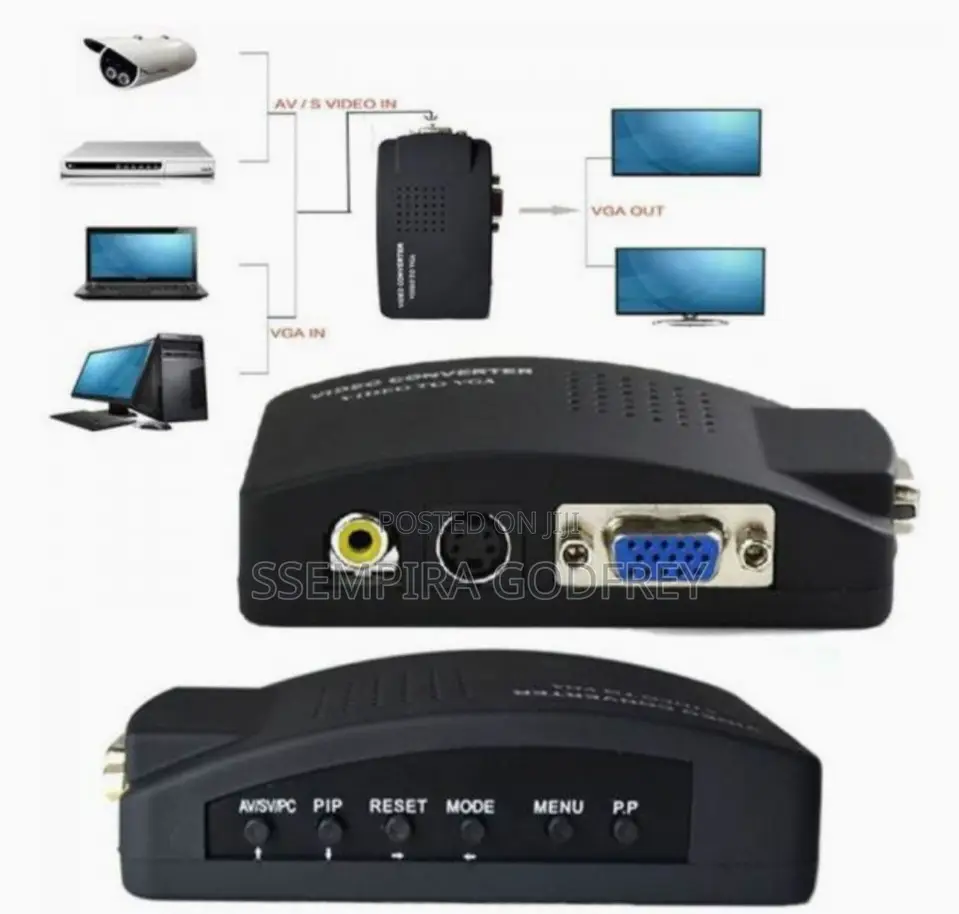 AV Video to VGA High Resolution Corvesion