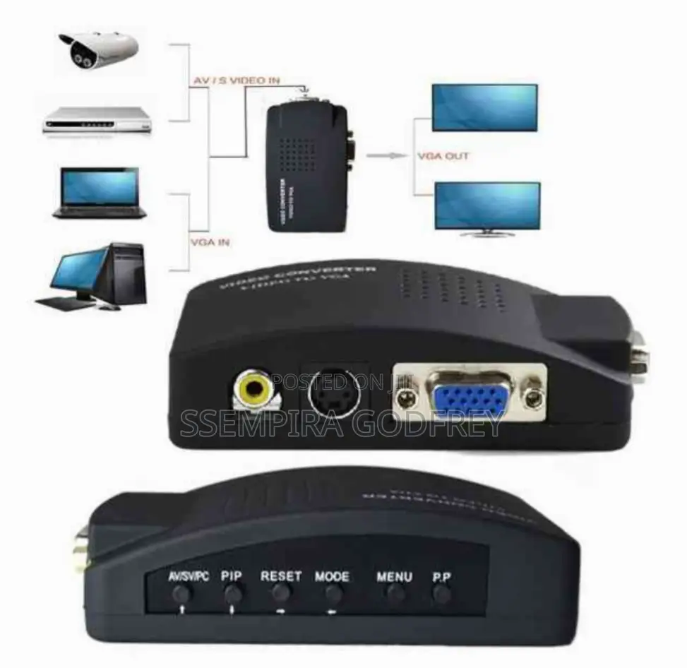 AV Video to VGA High Resolution Corvesion