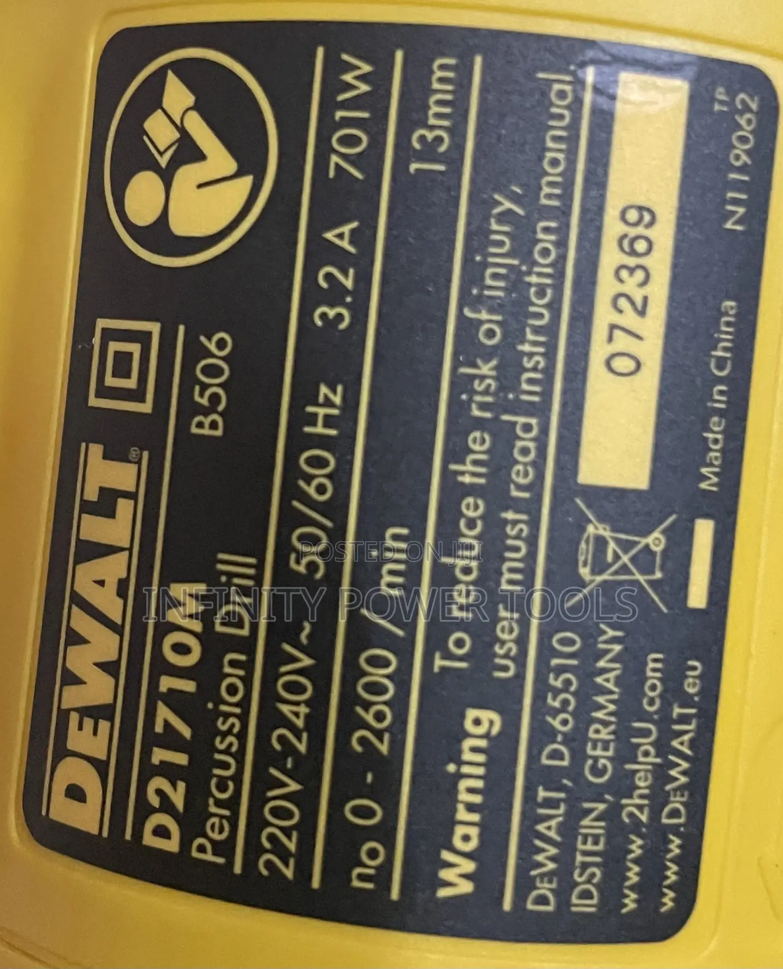 13mm Percussion Drill (Dewalt)